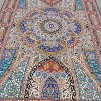 فرش دستباف گنبدی اعلای  گل ابریشم تبریز( جفت )|فرش|مشکیندشت, |دیوار