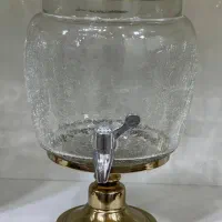کلمن شیشه ای پایه طلایی