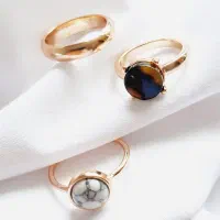 انگشتر طلایی چند تایی نگینی مدل چند رنگ|بدلیجات|شیراز, ملاصدرا|دیوار