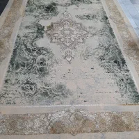 5تخته۹متری1200شانه پتینه گرم سبز گل برجسته|فرش|مشکیندشت, |دیوار