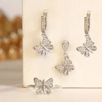 نیم ست نقره چشم نظر قلبی نقره بدون اجرت رضازاده۷۴۰|بدلیجات|تبریز, |دیوار