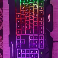 موس کیبورد RGB با هاب چهار پورته