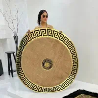 فرش گرد ورساچ خزدار دست دوز