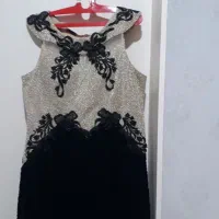 لباس مجلسی وروسری حریر نونو استفاده نشده