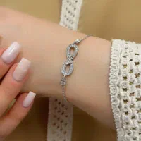 دستبند نقره قلب بینهایت کدheart07 کادویی تولد و...|بدلیجات|تبریز, |دیوار