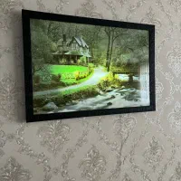تابلوی نوری طرح جنگل و رودخانه