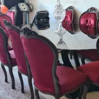 سرویس مبل ۹ نفره میز نهار خوری ۸ نفره|مبلمان خانگی و میز عسلی|تهران, کوی بیمه|دیوار