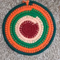 زیرقابلمه ای حصیری دستبافت نو