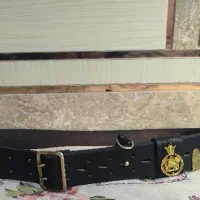 کمربندافسری چرمی  سگک بزنجی