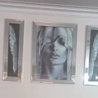 تابلو آینه ای ۳تیکه طرح چهره