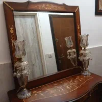 کنسول دو کابینه و آیینه و شمعدان