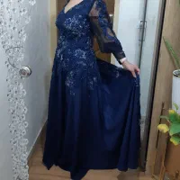 لباس مجلسی شیک سورمه ای|لباس|ری, علایین|دیوار