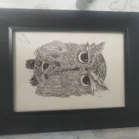 تابلو نقاشی جغد