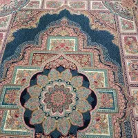 فرش سرمه ای 9 متری سه تا