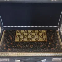 تخته نرد خاتم کاری منبت مشکی بهمراه جعبه مخمل|صنایع دستی و سایر لوازم تزئینی|نور, |دیوار