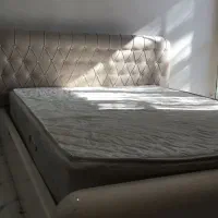 تخت خواب دونفره mdf همراه با تشک طبی رویال