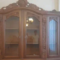 بوفه ویترین تمام چوب منبت کاری شده|بوفه، ویترین، کنسول|تهران, شادمان|دیوار