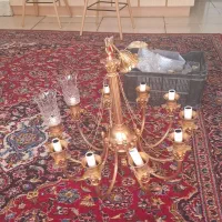 یک عدد لوستر برنجی نو و کم کار کرده|لوستر و چراغ آویز|اصفهان, محمودیه|دیوار