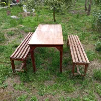 میز و نیمکت چوب نراد (روسی)