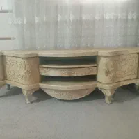 میز تلویزیون چوبی طرح سنگ