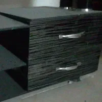 میزتلوزیون شیشه ای ۲طبقه-۲کشو-کارتهران-