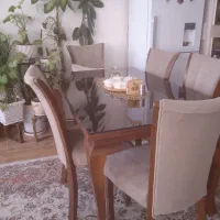 میز نهار خوری شش نفره .|میز و صندلی غذاخوری|اسفراین, |دیوار