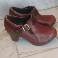 کفش چرم قهوه ای