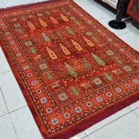 ظریف ترین فرش ۱۲۰۰شانه با زمینه قرمز ۶و۹و۱۲ متری