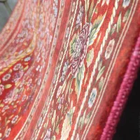 فرش ابریشمی طرح دستباف قم باغ گل قرمز|فرش|تهران, امین حضور|دیوار