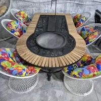 میز آتشدان دوکاره گازی هیزمی|میز و صندلی غذاخوری|اصفهان, براآن شمالی|دیوار