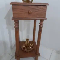 میز تلفن چوبی