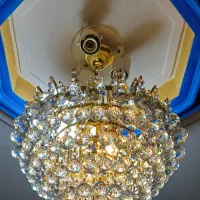 لوستر مدل نگین|لوستر و چراغ آویز|قروه, |دیوار