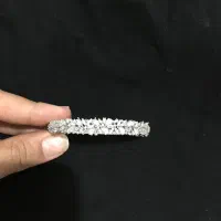 دستبند نقره طرح جواهر