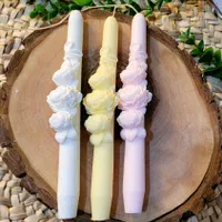 شمع قلمی طرح گل رز برجسته|صنایع دستی و سایر لوازم تزئینی|تهران, وحیدیه|دیوار