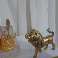 مجسمه شیر  برنجی عتیقه