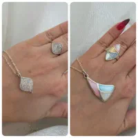 نیمست های نقره وارداتی-انگشتر و آویز نقره ۹۲۵