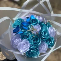 دسته گل روبانی و پروانه ای