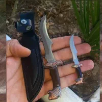 جفت شمشیر قدیمی عربی مینیاتوری کلکسیونی پدر و پسر