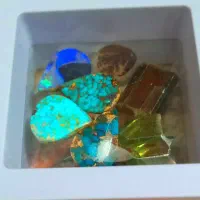 فیروزه نیشابور درجه یک و اوپال استرالیا مهره کهنه|جواهرات|شیراز, شاهچراغ|دیوار