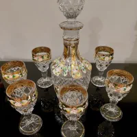 تنگ و جام کریستال برجسته قدیمی ۳۰ ساله
