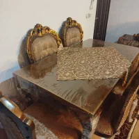 ست مبل 9 نفره سلطنتی ناهار خوری 6 نفره و بوفه|مبلمان خانگی و میز عسلی|سلمان‌شهر, |دیوار