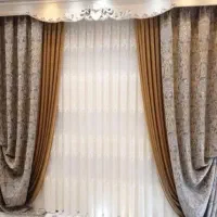 پخش پرده دوخت نصب دکوری مخمل ساده توری زبرا شب روز