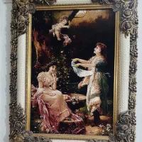 تزعینات،تابلو فرش و ساعت طرح برنز