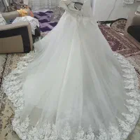 لباس عروس شیک دنباله دارمدل پرنسسی