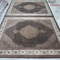 فرش جفت۹متری طرح ماهی ۴۰رج گل‌ابریشم