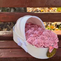 باکس گل نوزادی هدیه تولد نوزاد و شب هفت