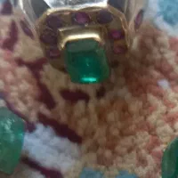 زمرد اصل پنج شیر ۳عدد بسیار زیبا واخر رنگ جواهر