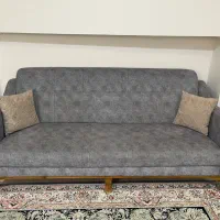 مبل هفت نفره روکش پارچه ای به همراه میز عسلی