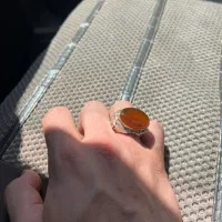 انگشتر عقیق زرد(بعد نوشتن دعا میشه همون شرف شمس)