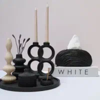 جاشمعی دو حلقه در رنگ دلخواه و مدلهای متنوع|مجسمه، تندیس، ماکت|مشهد, کوی المهدی|دیوار